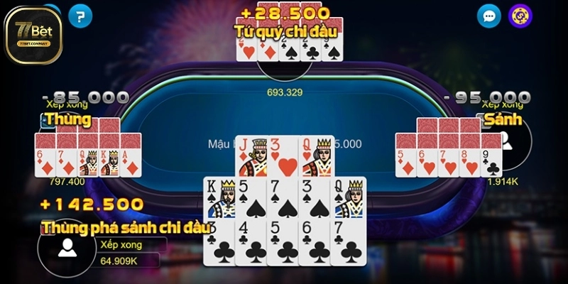 Mậu Binh 77Bet - Vén màn thế giới binh xập xám đầy kịch tính 2 Choi game Mau Binh 77Bet